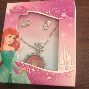 Disney Ariel Necklace and Earrings